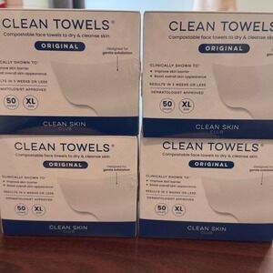 Clean‎ Skin Club Clean Towels Original XL Bundle – 4 Boxes (200 Total Towels)